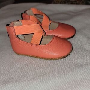 MONKEY FEET Baby Girl Soft Bottom Leather Mary Jane Zipper Moccasins 3-6 months